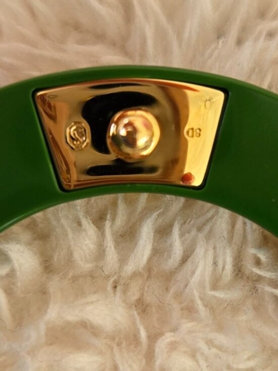 NIB Swarovski Green and Yellow Crystal Chroma Hair Clip Barette main image 4